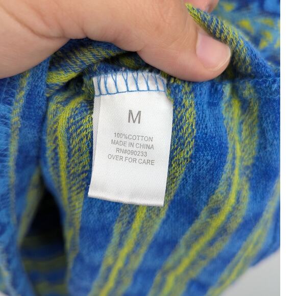 T&C Surf Designs Hawaii Blue Yin Yang Towel Terry Shirt Size M 100% Cotton - Picture 4 of 4